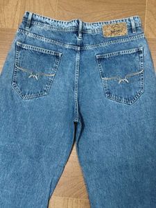 Roadster Mens Wide Leg Blue Denim Jeans