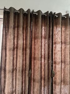 Combo of 3- Full Size Elegant Brownish Curtains