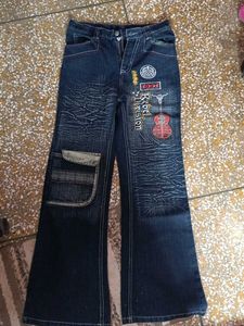 Embellished Blue Denim Jeans
