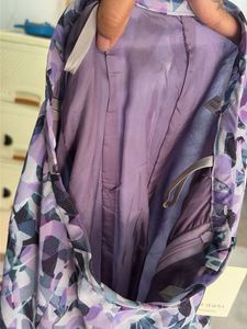 Purple Floral Midi Skirt