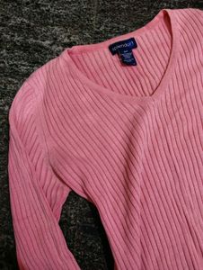 Pink  V-Neck Top