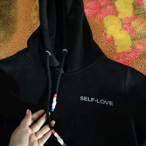 Black 'Self-Love' Hoodie