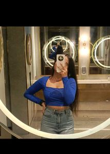 🔻 LOWEST price - Blue Square Neck Crop top