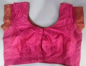 Embroidered Saree with Pink Blouse