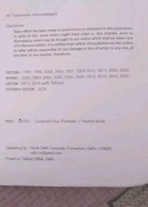 Computer Science with Python Textbook Class XII