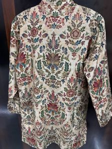 kids boys  Floral Print Embroidered Kurta