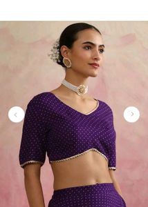 Vibrant Purple Polka Dot Lehenga Choli Set