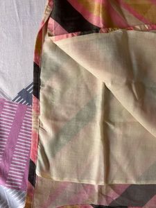 Women Striped Kurta With Gotta Patti Neck Work