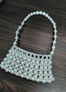 Elegant Pearl Beaded Handbag