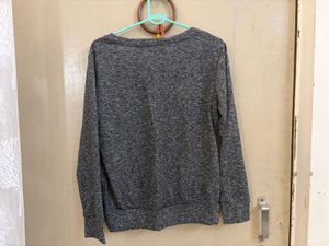 Grey Marled Graphic Sweatshirt