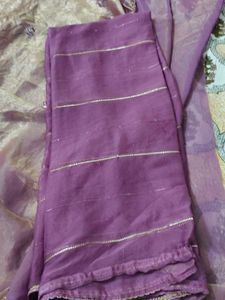 Embroidered fendy silk suit Set