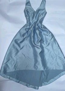 Elegant High-Low Satin Dress