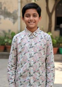 Leaf Print Casual Shirt