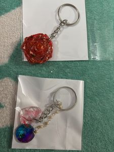 Handmade roses 🌹 Resin Keychains (Set of 2)