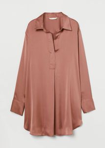 H&M Satin Oversized Shirt