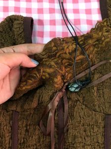 Brown Smocked Corset Top