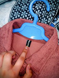 Stylish Pink Ribbed shirt