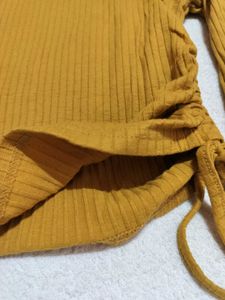 Ribbed Mustard Yellow Long Sleeve Top  💛