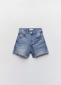 ZARA Straight Denim Bermuda Shorts