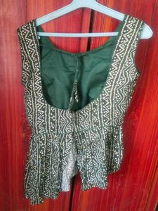 Stylish Indian Print Peplum blouse