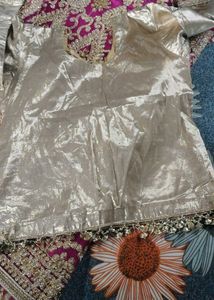 Stunning Pink &amp; Gold Embroidered Lehenga Choli