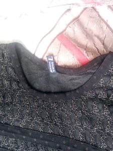 Elegant Black Ethnic Long Frock (L size)
