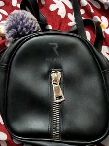 Red Bolt Black Mini Backpack