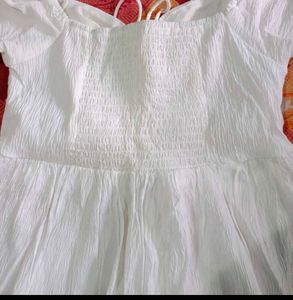 Chic White Puff Sleeve Peplum Top