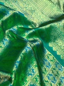Stunning Green Silk Saree