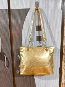 Quilted Gold Shoulder Bag