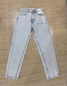 Zara Light Wash Mom Jeans