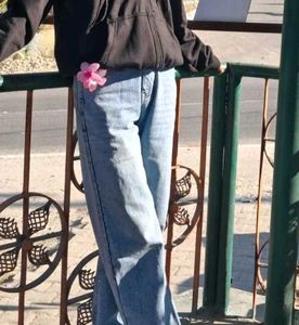 Blue baggy jeans