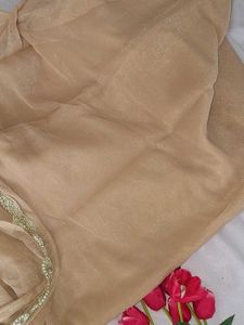Elegant Golden y2k Saree