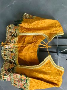 Embroidered saree and blouse