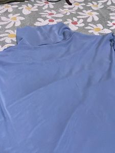Light Blue Turtleneck Top