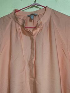 Peach Casual Blouse