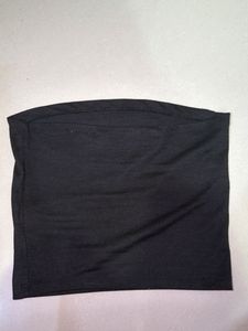Black Tube Crop Top