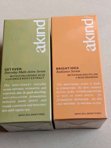 Akind Get Even & Bright Idea Serums