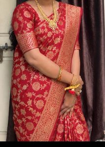 Elegant Red Banarasi Silk Saree