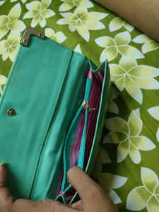 Wallet Light Green With Card Holder