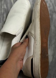 ALDO White Slip-On Shoes