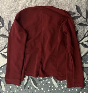 Maroon Bow Blazer