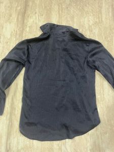 Classic Navy Striped Button-Up Shirt