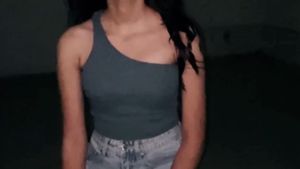 Blue One-Shoulder Ribbed Tank