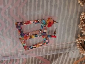 Colorful Resin Rectangle Earrings