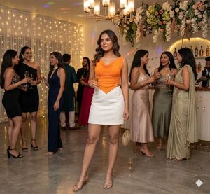 Orange Ruched Tunic Top