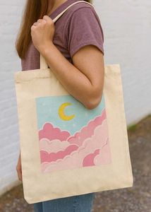 Cute Moon &amp; Clouds Tote Bag🌜💖✨