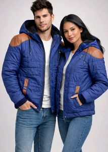 Stylish Blue Quilted Jacket