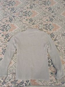 Cozy Ribbed lace Mock Neck Sweater