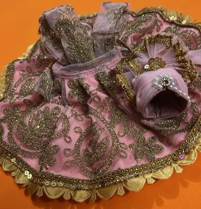 Laddu Gopal Handmade Fancy Dress Fabric Net